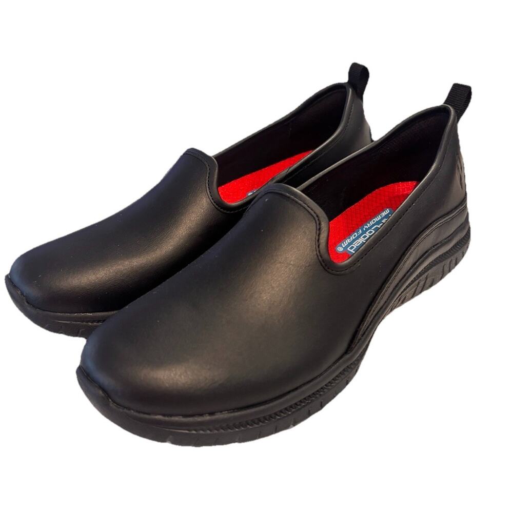 Skechers Virtue SR-Kasko Black Women Work Casual Shoes 108242-BLK sz 7.5 Memory